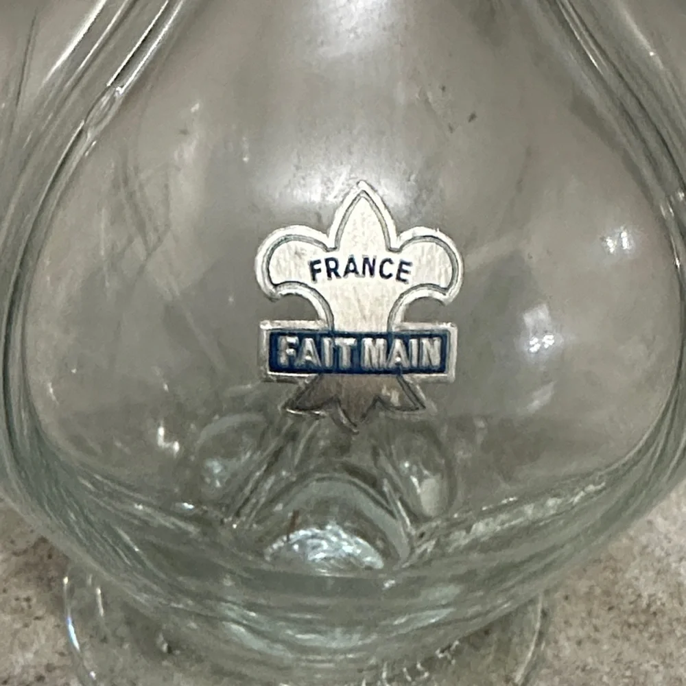 VINTAGE French 4 Compartment Decanter, Clear Glass Decanter, 4 Pour Spouts